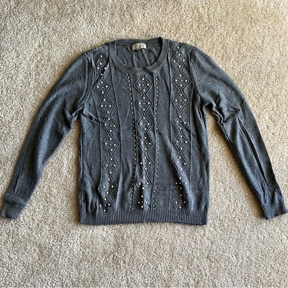 Loft Pearl Detail Sweater